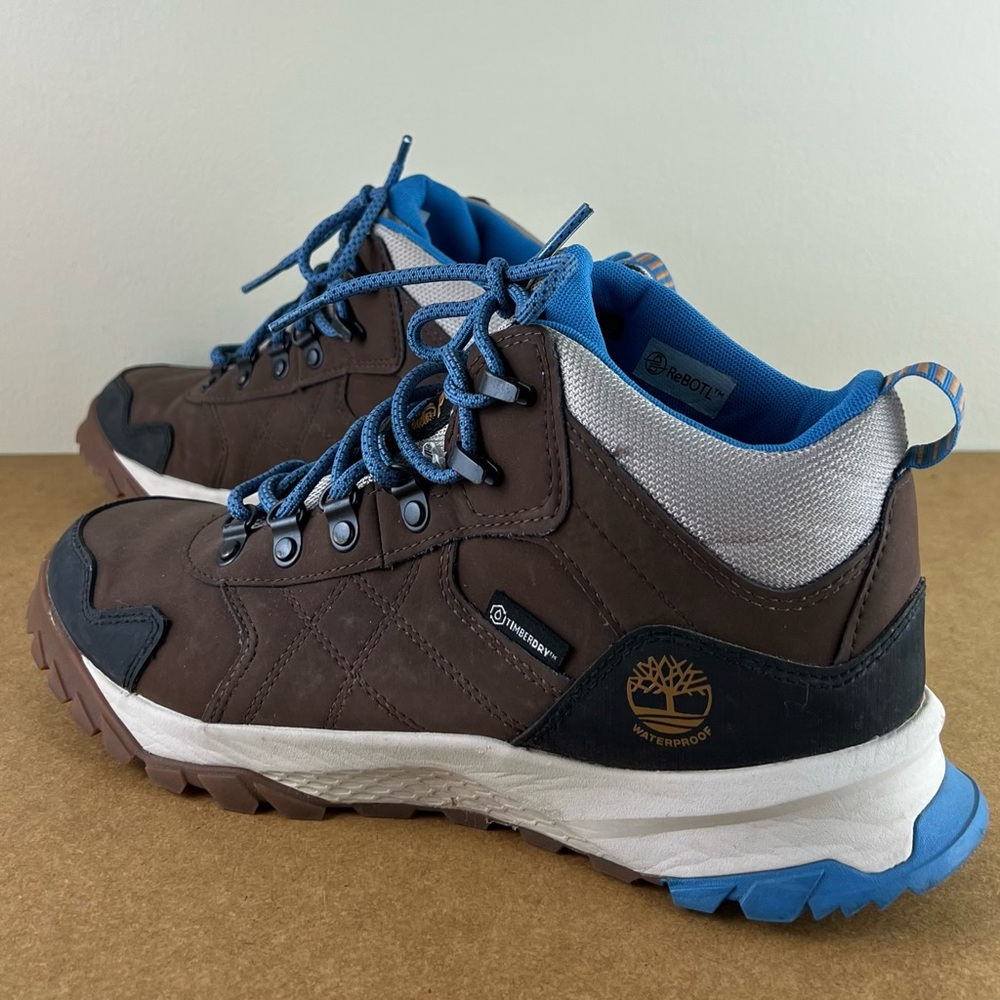 TIMBERLAND BROWN WATERPROOF MID HIKER BOOTS - Picture 7 of 13